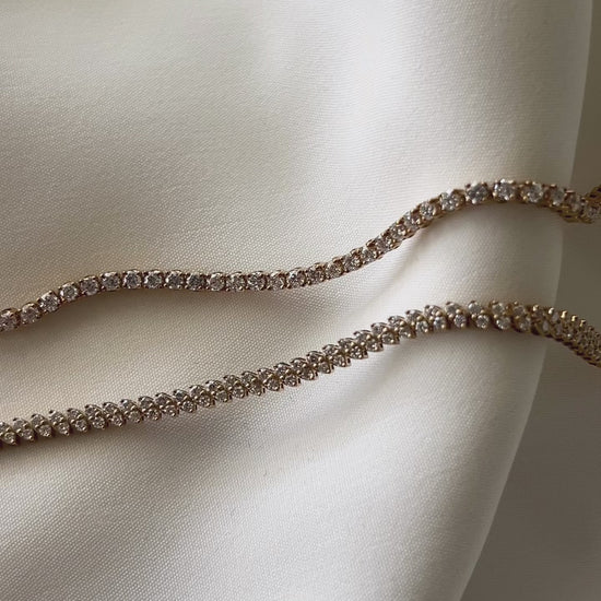 Custom jewelry design: tennis bracelets with round and marquise shape lab diamonds